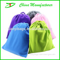 2016 new multi-functional wholesale plush drawstring bag